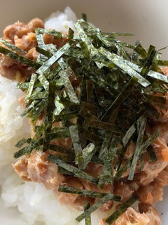 納豆明太子ご飯(パスタソースで)-レシピのメイン写真