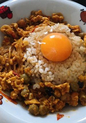 低脂質低糖質☆鶏ひき肉と豆のドライカレー-レシピのメイン写真