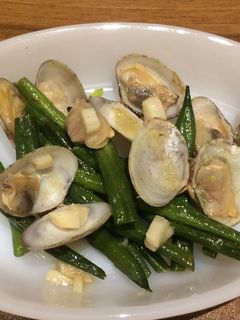 あさりとインゲンの白ワイン蒸し-レシピのメイン写真