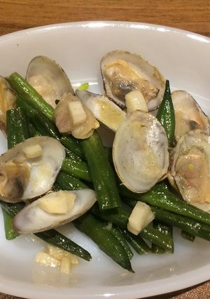 あさりとインゲンの白ワイン蒸し-レシピのメイン写真