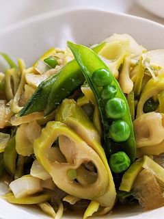 破竹と新玉ねぎの炒め煮-レシピのメイン写真