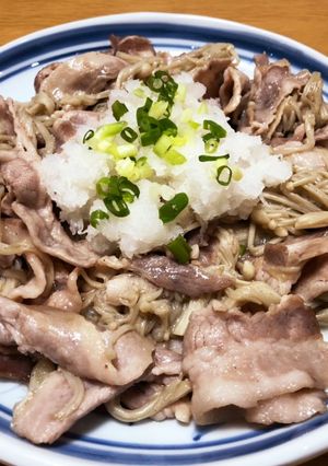 とにかく簡単★サッパリ豚バラとエノキ炒め-レシピのメイン写真