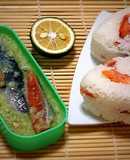 青ゆず混ぜの塩麹で漬けた鮭のおにぎり