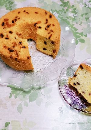 豆腐シフォンケーキドライフルーツ入り-レシピのメイン写真