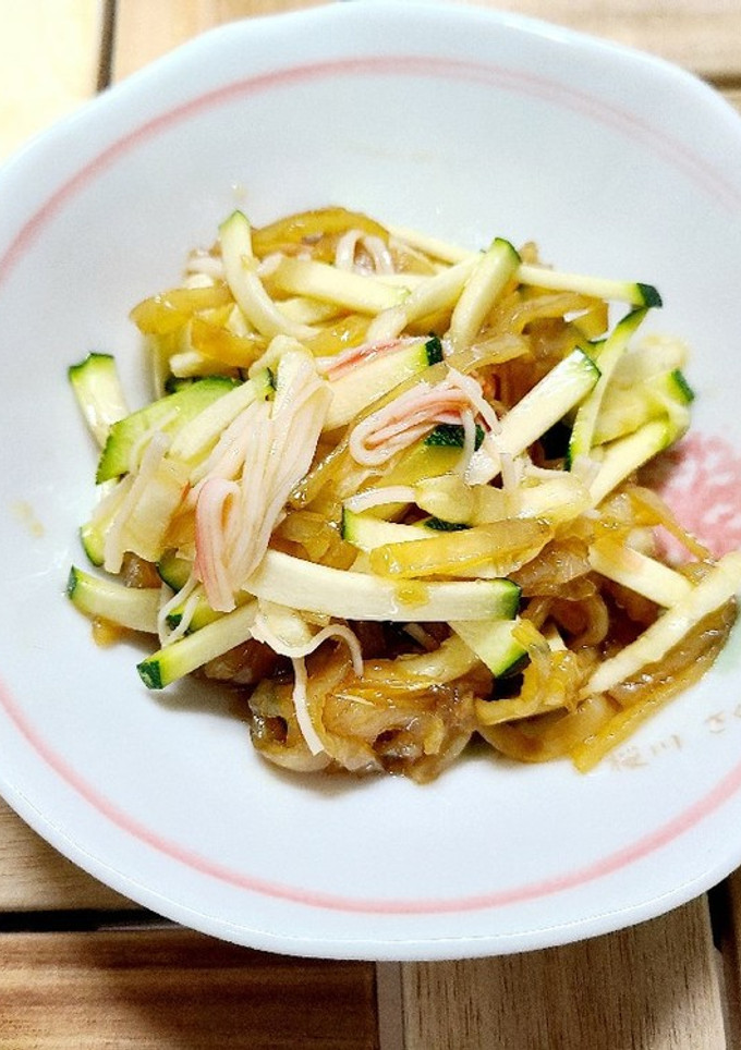 くらげとズッキーニの中華風-レシピのメイン写真