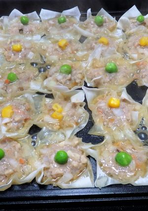たこ焼き機でヘルシー焼売（シュウマイ）♪-レシピのメイン写真
