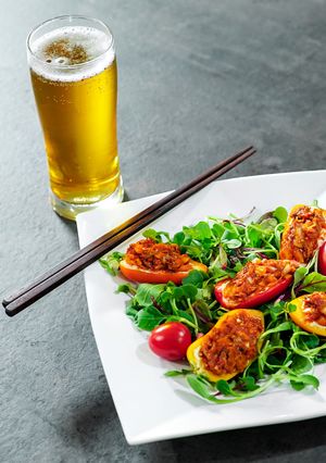 クリームチーズパプリカ　万能ディップ添え-レシピのメイン写真