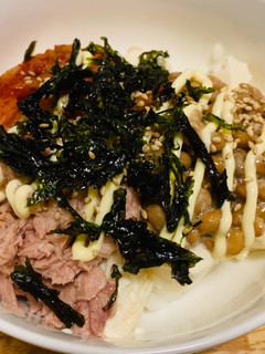 ずぼらヘルシー☆キムチ納豆ツナ豆腐ごはん-レシピのメイン写真