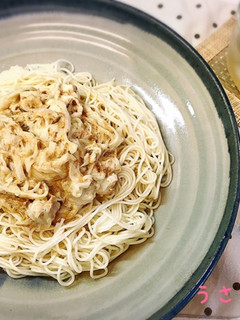 新玉ねぎはごろも煮缶マヨぶっかけそうめん-レシピのメイン写真