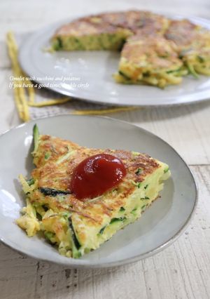 ズッキーニとじゃがいものチーズオムレツ-レシピのメイン写真