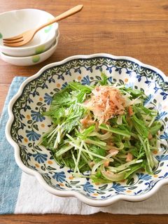 簡単☆水菜とたまねぎの和風サラダ-レシピのメイン写真