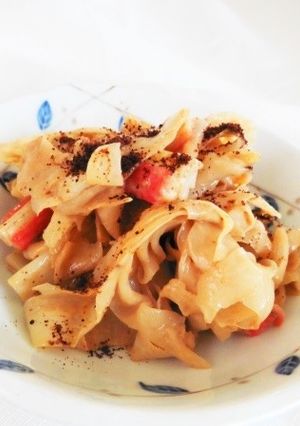 ひらひら大根とカニカマの味噌マヨサラダ-レシピのメイン写真