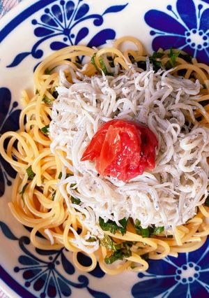 ＊梅しらす大葉のバター醤油パスタ＊-レシピのメイン写真
