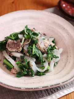 ケールと鯖缶のしょうがポン酢和え-レシピのメイン写真