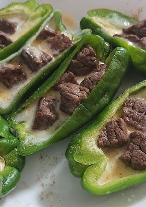 ピーマンの牛肉チーズ詰め-レシピのメイン写真