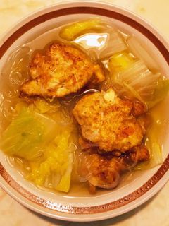 豆腐つくねと白菜の春雨スープ-レシピのメイン写真