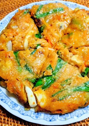 カレー風味の海鮮チヂミ-レシピのメイン写真
