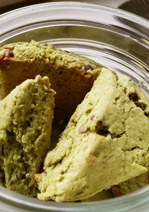 米粉ヴィーガンスコーン抹茶小豆-レシピのメイン写真