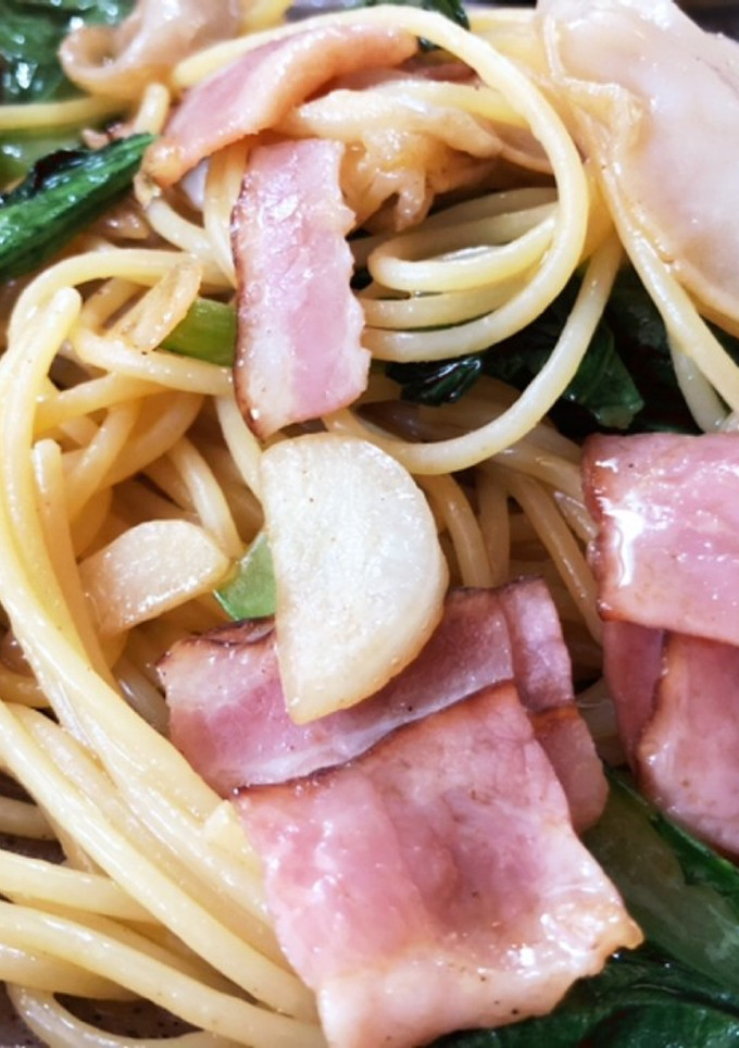 白きくらげと小松菜の和風パスタ-レシピのメイン写真