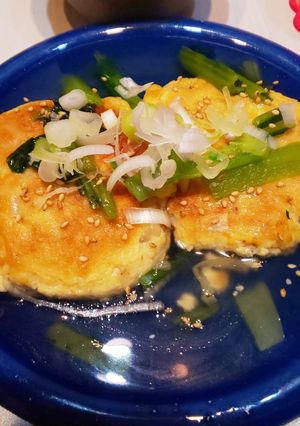250円で和風餡かけ豆腐ハンバーグ！-レシピのメイン写真