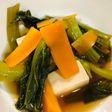 余った天つゆで♪小松菜と豆腐の煮物
