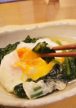 トロトロ～★半熟たまごの優しいほうれん草-レシピのメイン写真