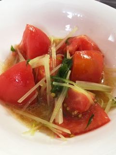 簡単◎トマトと水菜のマリネサラダ-レシピのメイン写真