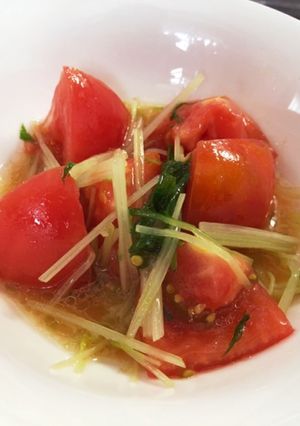 簡単◎トマトと水菜のマリネサラダ-レシピのメイン写真