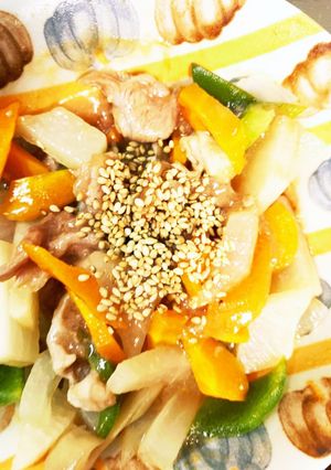 全てレンジ大根味噌ケチャ豚こま青椒肉絲風-レシピのメイン写真