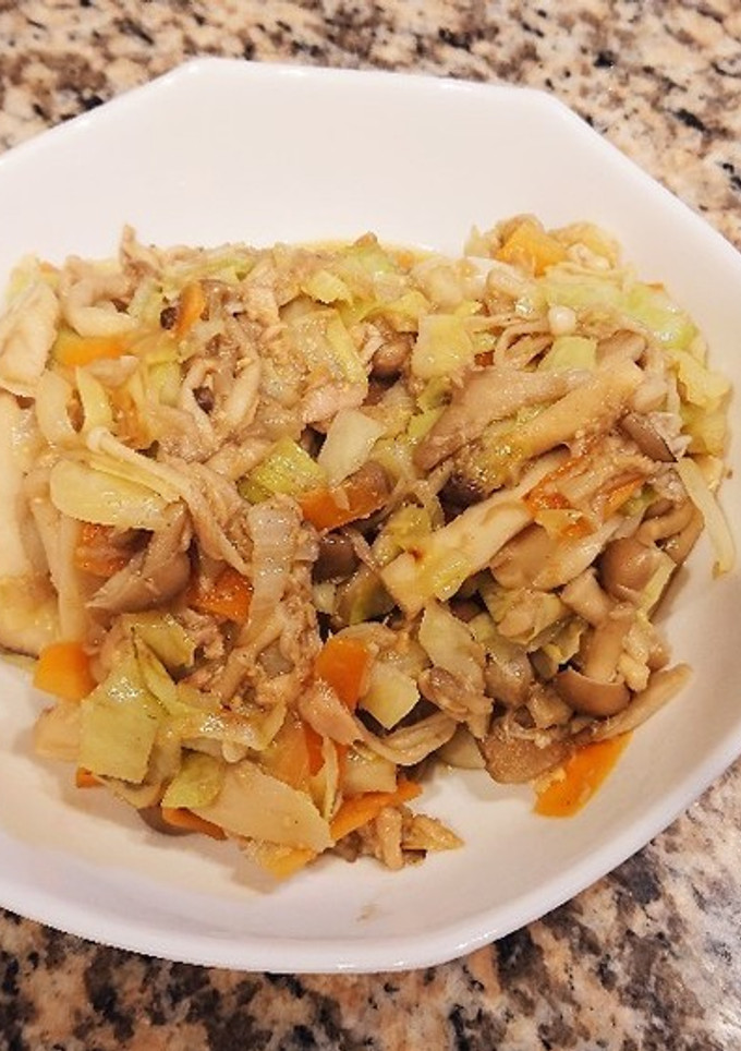 キャベツとツナときのこの味噌炒め-レシピのメイン写真