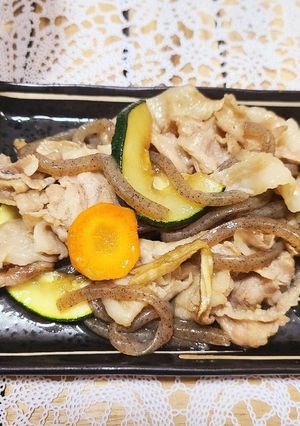 干し野菜と豚バラの炒め煮-レシピのメイン写真