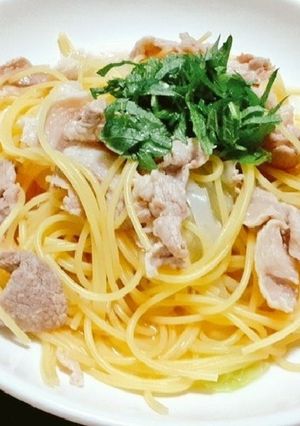 大葉と豚バラのさっぱり冷製パスタ-レシピのメイン写真