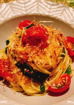 梅おかか冷製パスタ-レシピのメイン写真