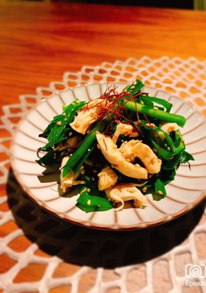 おうち居酒屋！ニラとササミの塩昆布ナムル-レシピのメイン写真