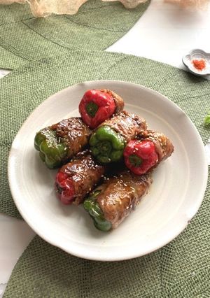 丸ごとピーマンの肉巻き-レシピのメイン写真