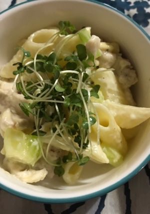 セロリと鶏胸肉、マカロニのコンポタ和え-レシピのメイン写真