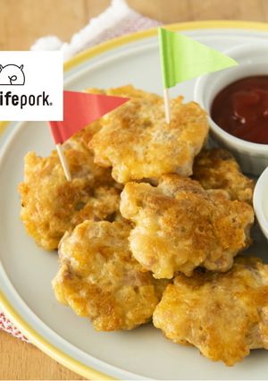 ホットプレート♪子供と作るポークナゲット-レシピのメイン写真