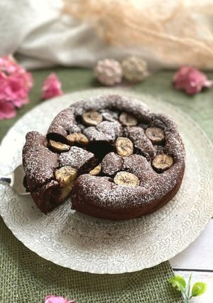 スフレみたいなチョコバナナケーキ-レシピのメイン写真