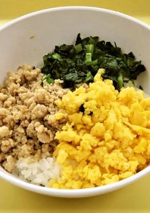 保育園の給食♥鶏そぼろ丼-レシピのメイン写真