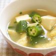 オクラと豆腐の味噌汁♪