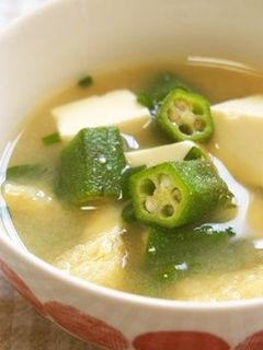 オクラと豆腐の味噌汁♪-レシピのメイン写真