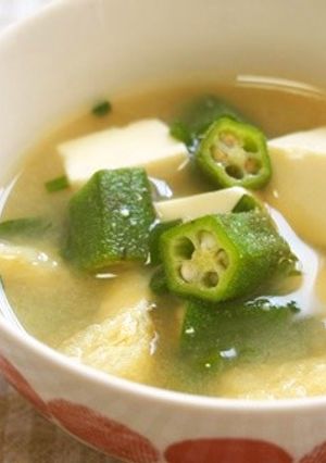 オクラと豆腐の味噌汁♪-レシピのメイン写真