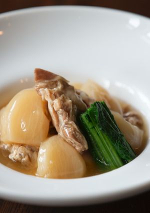 電気圧力鍋で簡単　豚肉とカブの煮物-レシピのメイン写真