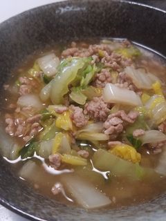 お二人さんの白菜とひき肉のあんかけ!-レシピのメイン写真