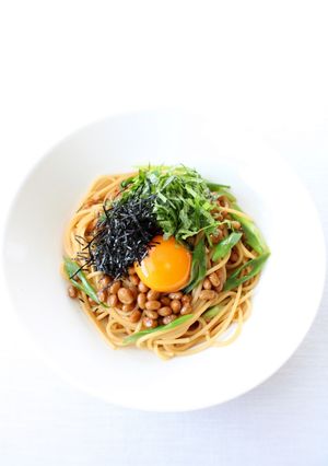 サッと作れて簡単【納豆パスタ】-レシピのメイン写真
