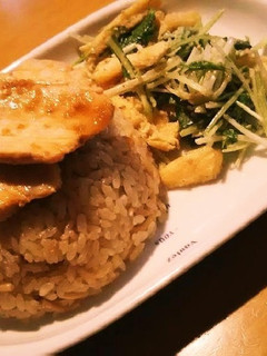 カオマンガイと水菜とあげのサラダ-レシピのメイン写真