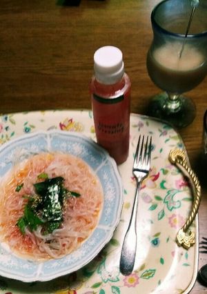 トマトドレッシングで冷製パスタ☺⛄☕-レシピのメイン写真