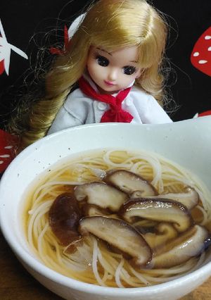 リカちゃん♡生椎茸精進つゆそうめん☆*。-レシピのメイン写真