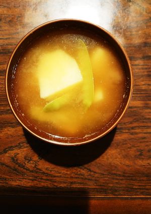 じゃがいもとさやえんどうの減塩味噌汁-レシピのメイン写真