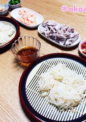 色々な具で食べる素麺-レシピのメイン写真